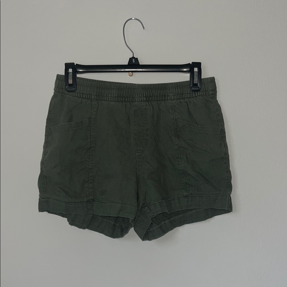 Women's Green Casual Shorts